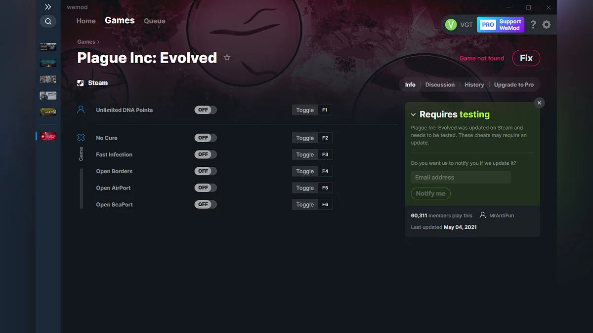 Plague Inc: Evolved — Трейнер (+6) от 04.05.2021 [WeMod]