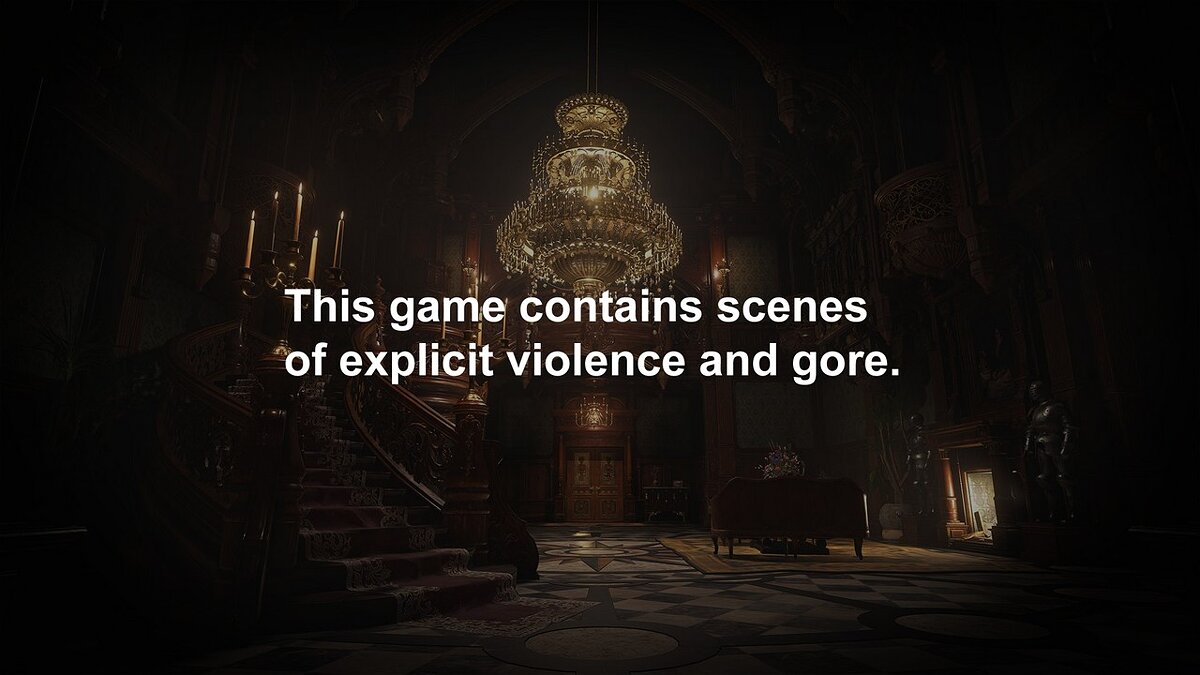 Resident Evil Village — Классический стартовый экран