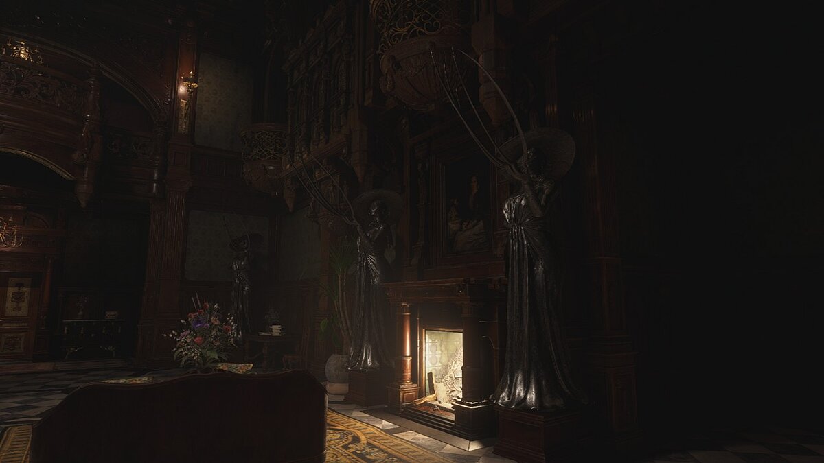 Resident Evil Village — Статуи Димитреску вместо доспехов