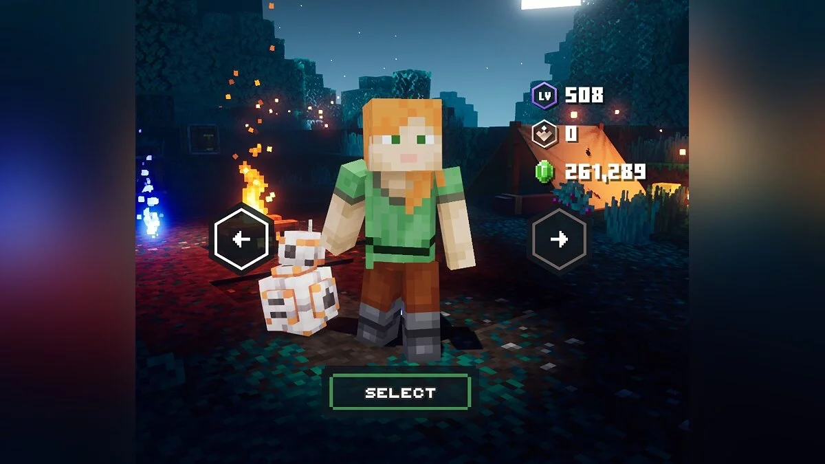 Minecraft Dungeons — Робот BB-8