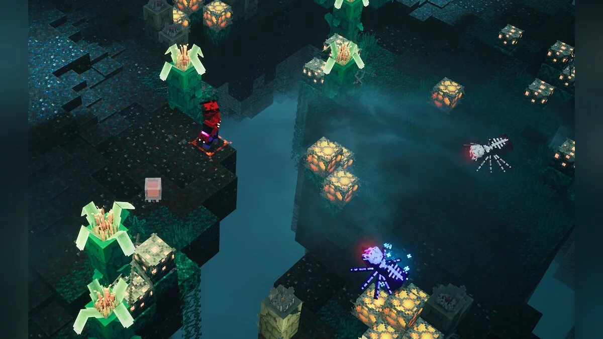 Minecraft Dungeons — Костяные пауки