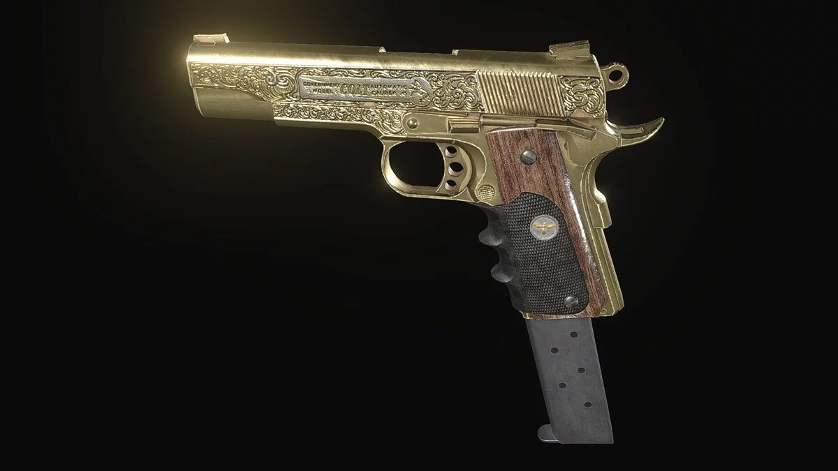 Resident Evil Village — Золотой пистолет M1911