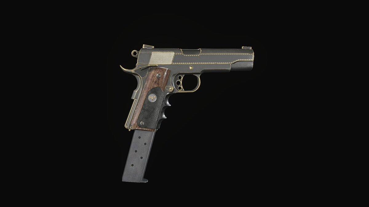 Resident Evil Village — Золотой пистолет M1911