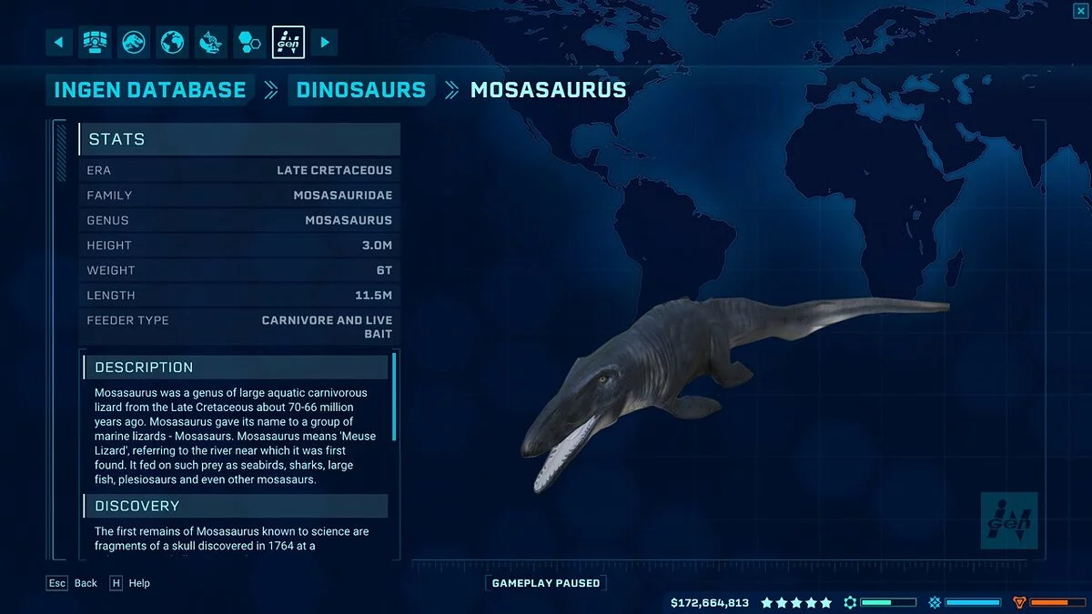 Jurassic World Evolution — Мозазавр (новые виды)