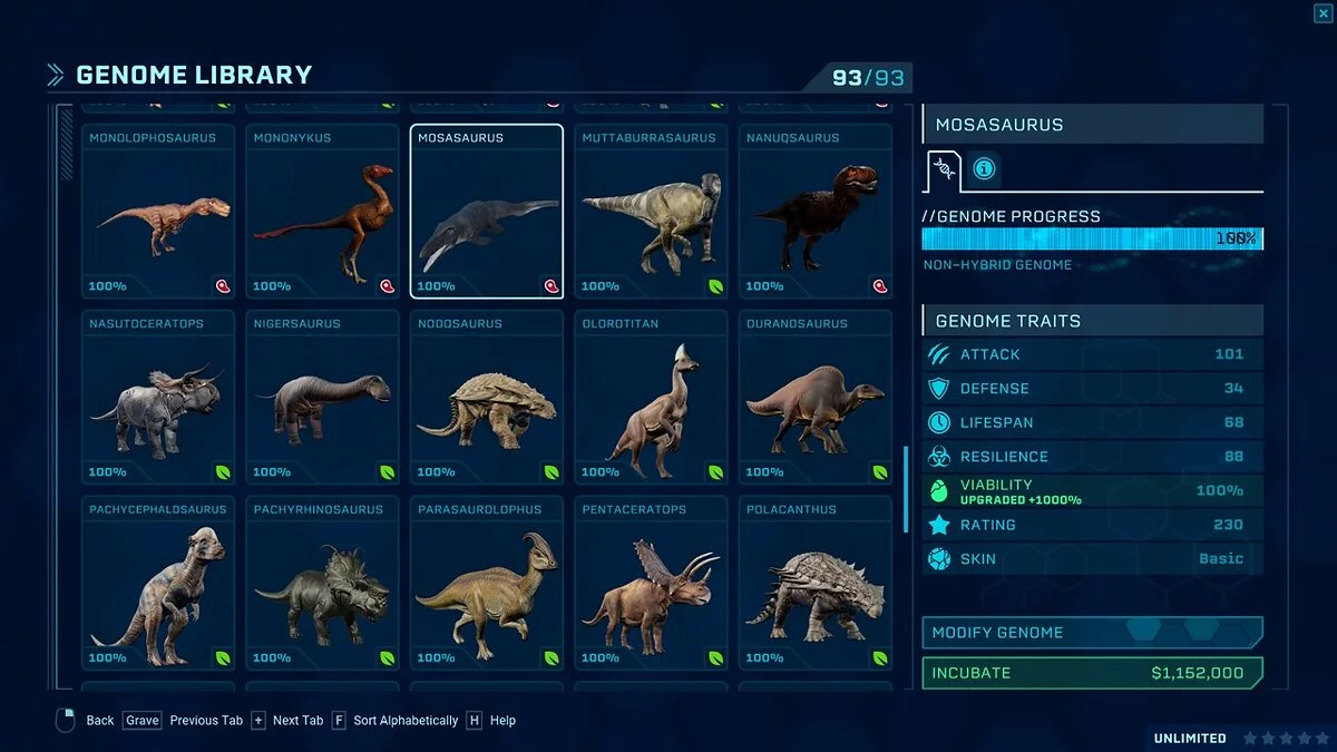 Jurassic World Evolution — Мозазавр (новые виды)