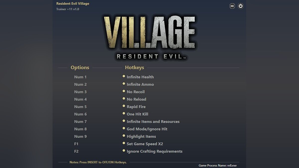 Resident Evil Village — Трейнер (+11)