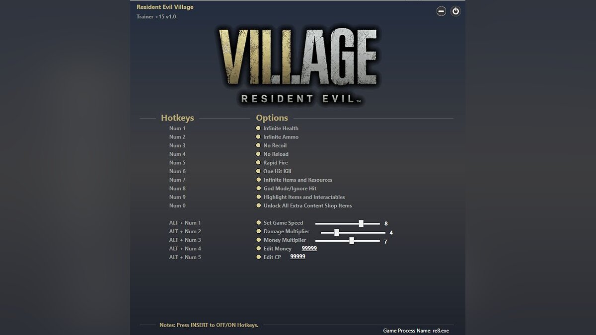 Resident Evil Village — Трейнер (+11/+15)