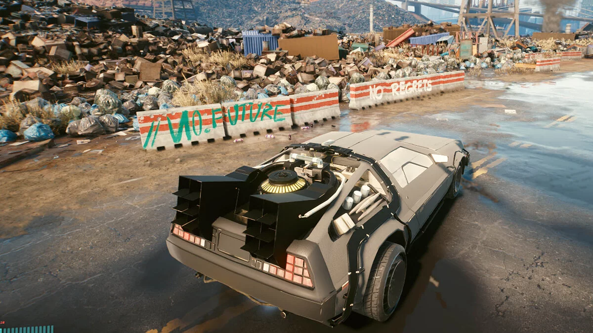 Cyberpunk 2077 — Делориан из фильма «Назад в будущее»