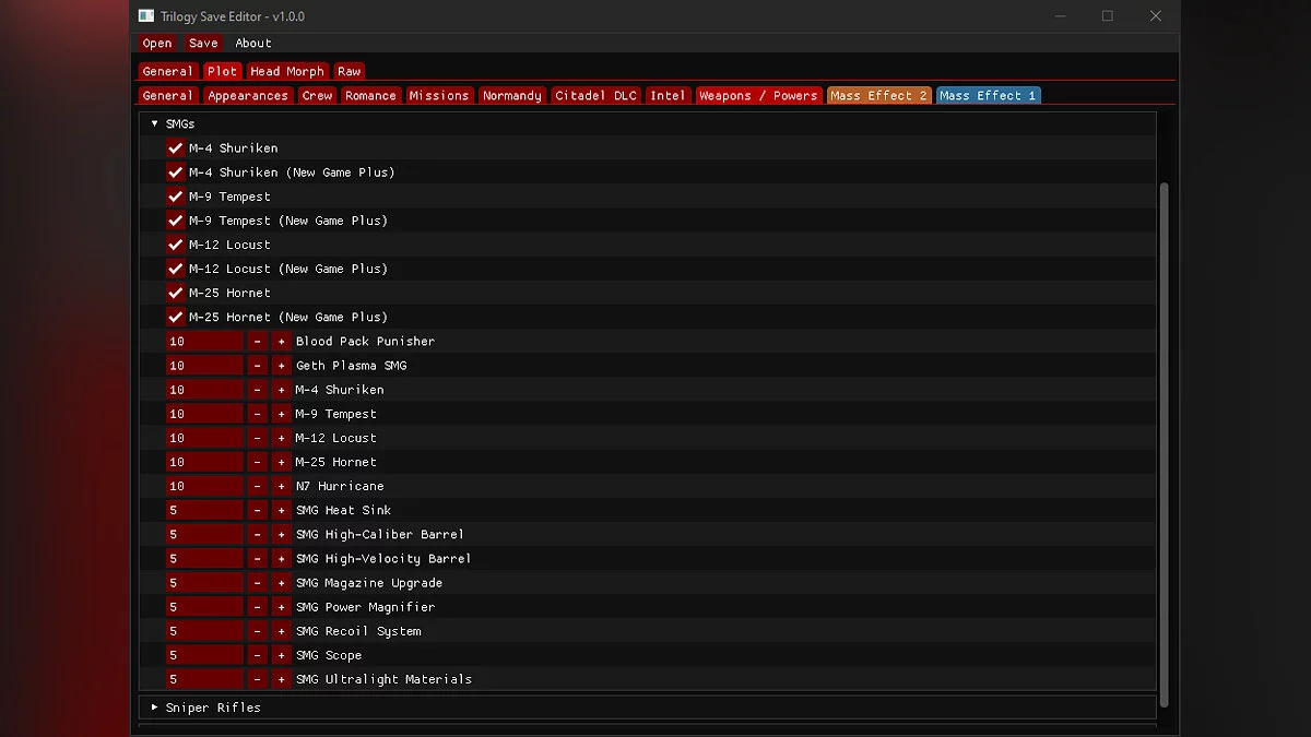 Mass Effect Legendary Edition — Trilogy Save Editor - редактор сохранений