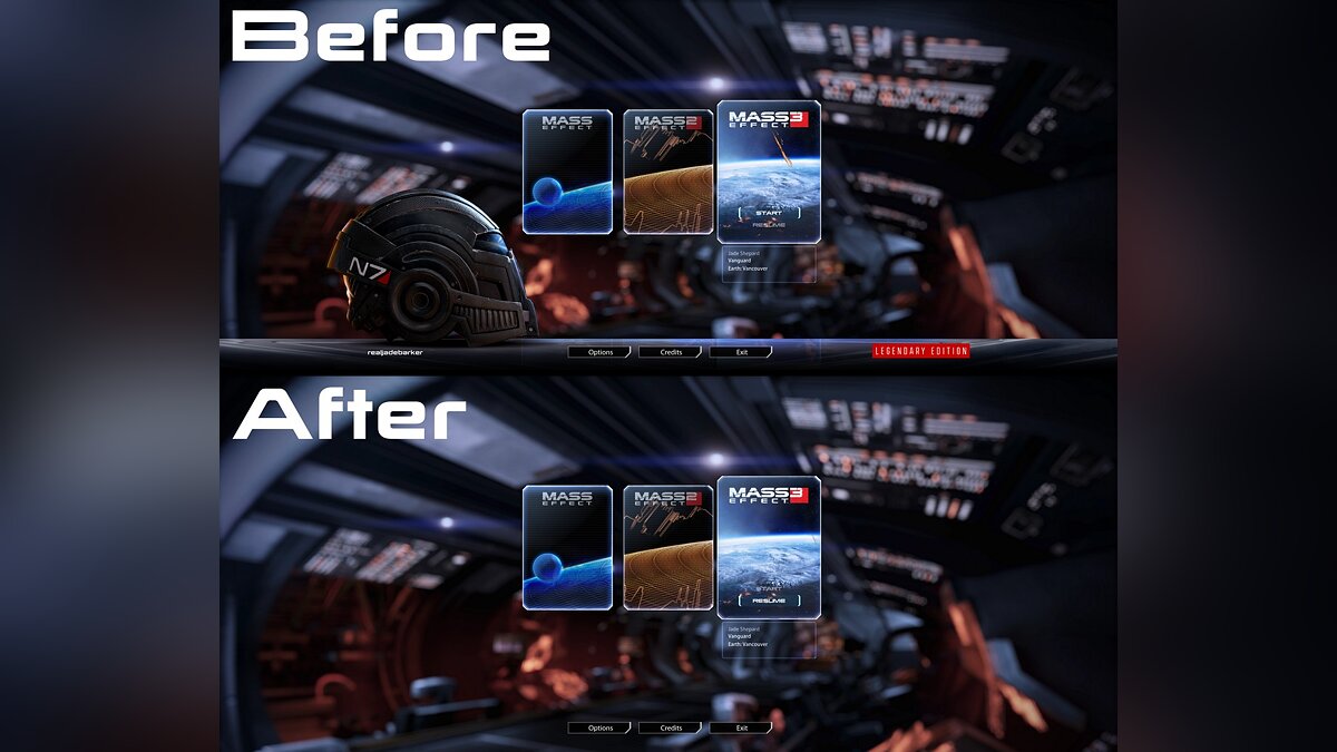 Mass Effect Legendary Edition — Минимальный пользовательский интерфейс