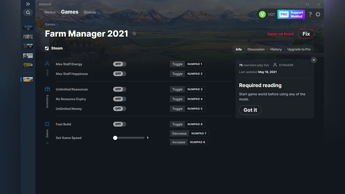 Farm Manager 2021 — Трейнер (+7) от 18.05.2021 [WeMod]