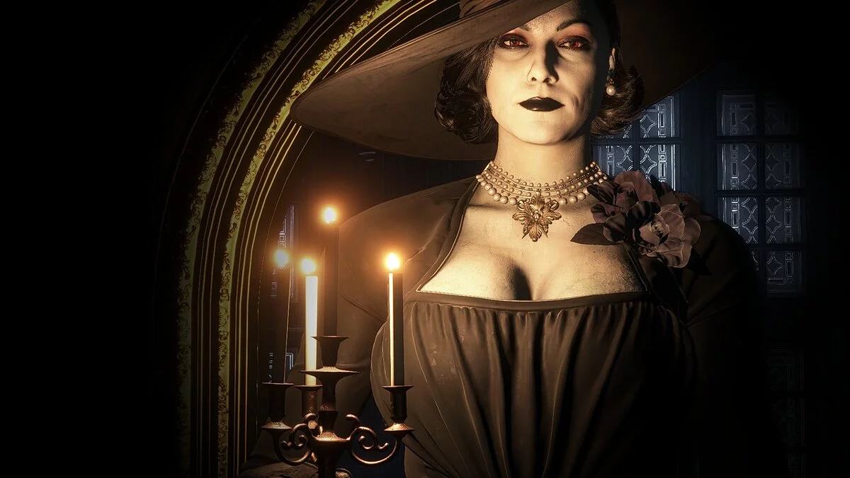 Resident Evil Village — Красные глаза и черная помада для леди Димитреску