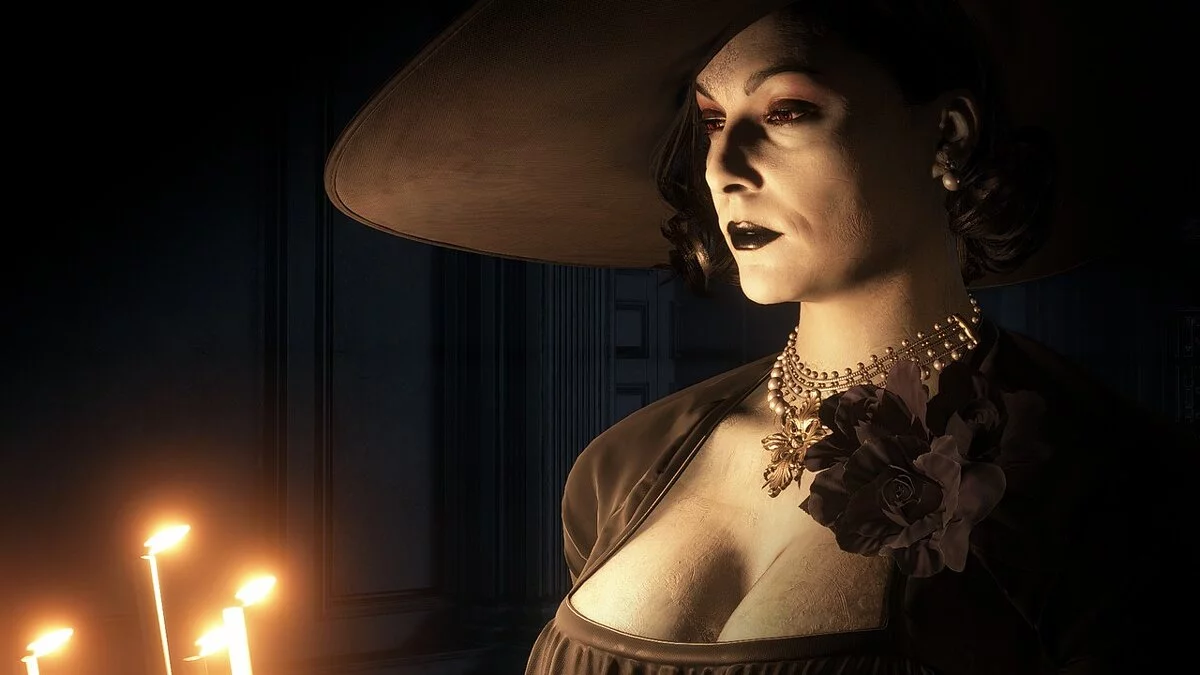 Resident Evil Village — Красные глаза и черная помада для леди Димитреску