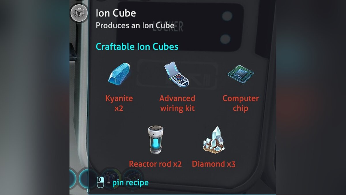 Subnautica: Below Zero — Создаваемые ионные кубы