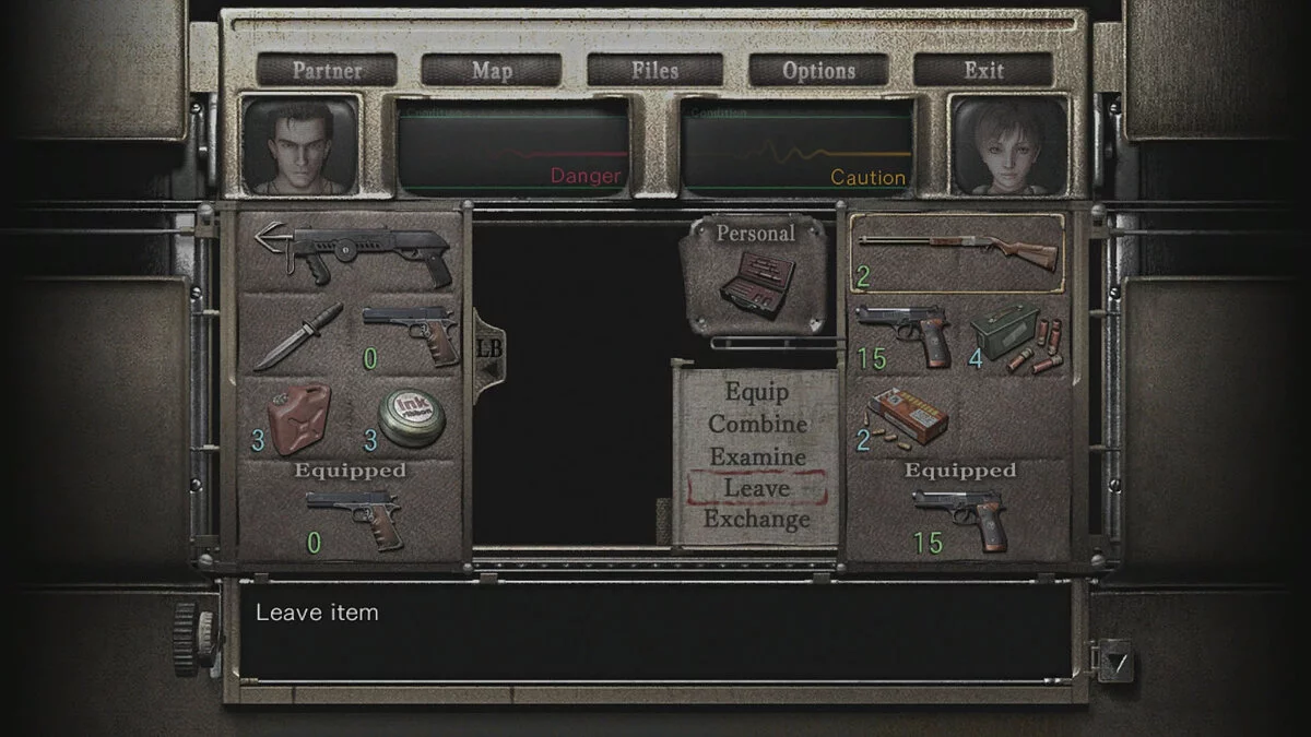 Resident Evil Zero HD Remaster — Инвентарь как в версии для Nintendo Gamecube