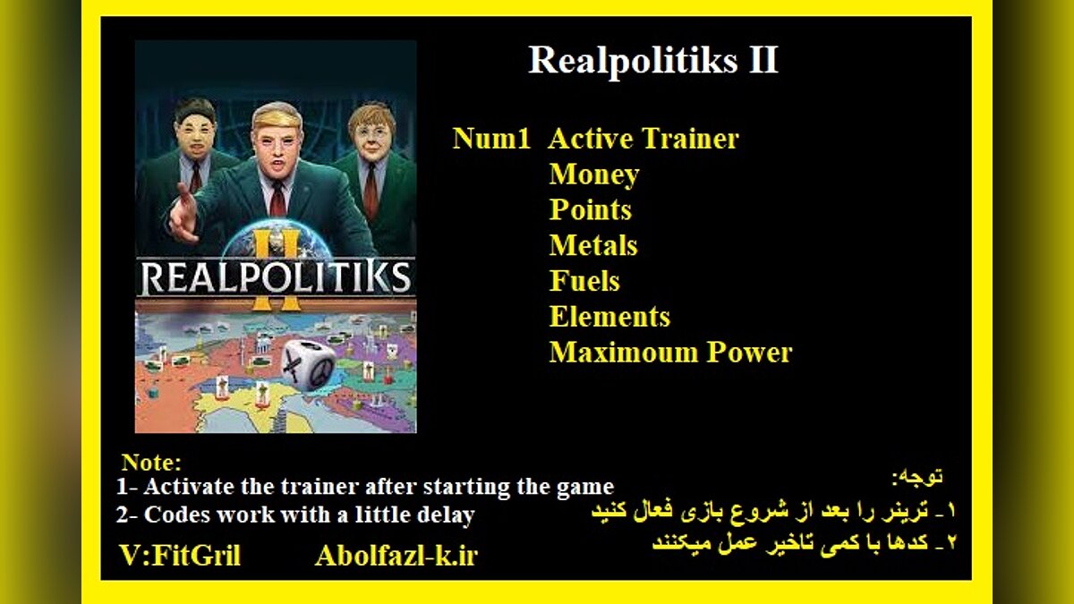 Realpolitiks 2 — Трейнер (+6) [1.0]