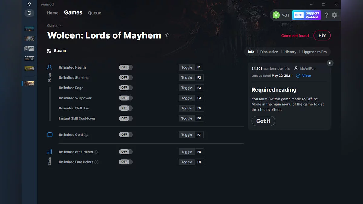 Wolcen: Lords of Mayhem — Трейнер (+9) от 22.05.2021 [WeMod]