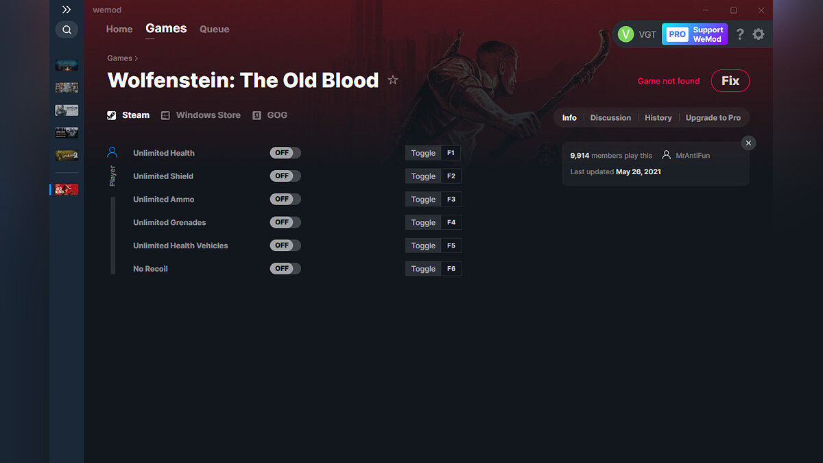 Wolfenstein: The Old Blood — Трейнер (+6) от 26.05.2021 [WeMod]