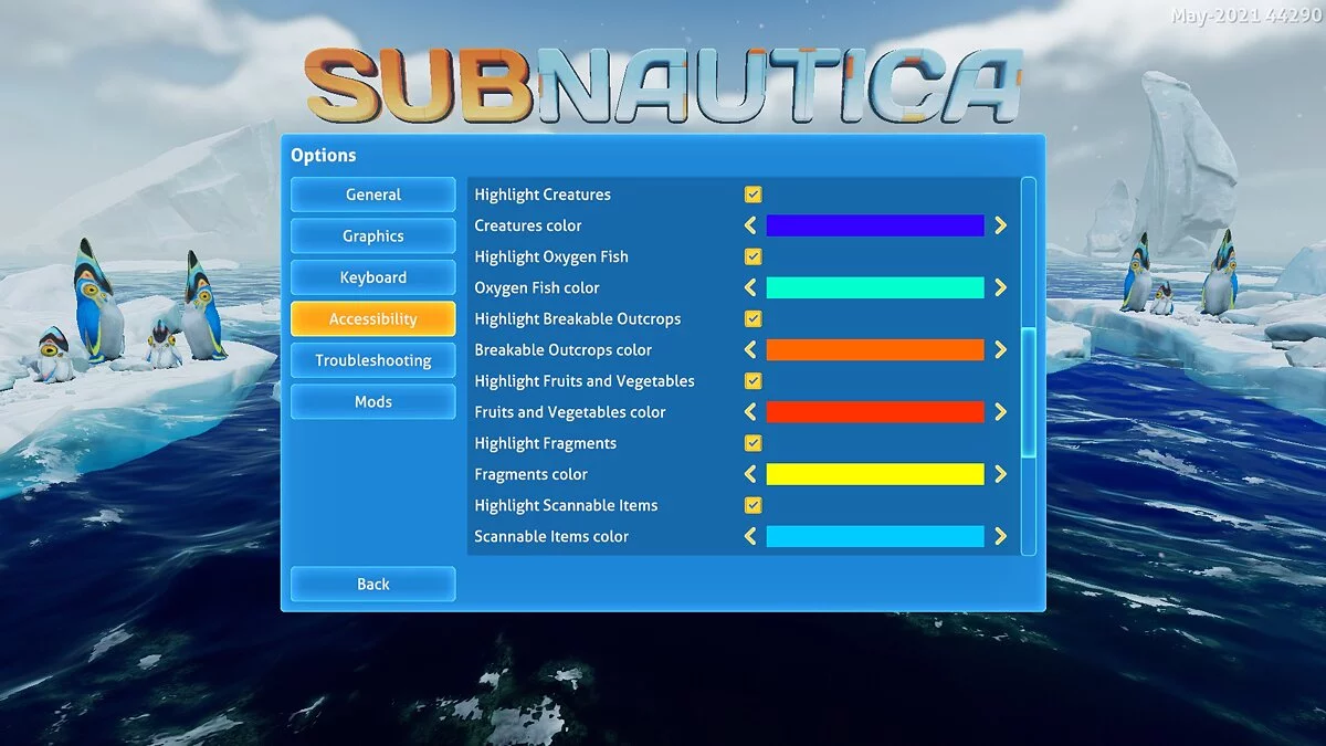 Subnautica: Below Zero — Расширенная подсветка выбора