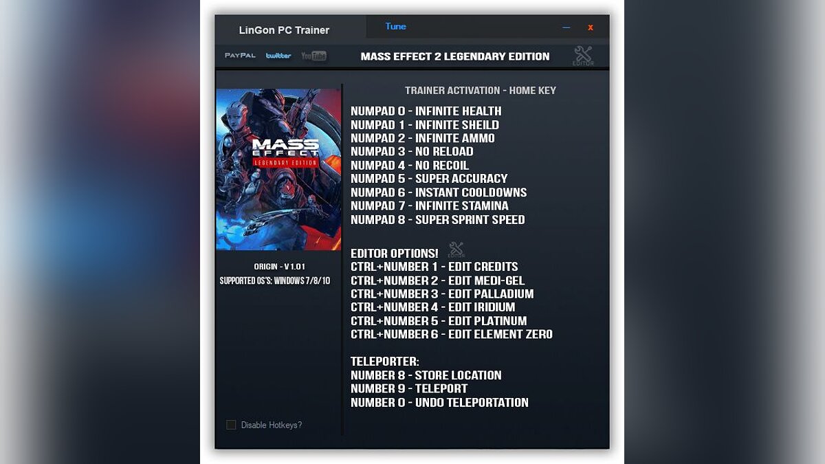 Mass Effect Legendary Edition — Трейнер (+17) [1.01]