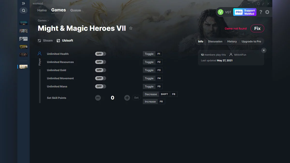 Трейнер (+6) от 27.05.2021 [WeMod]