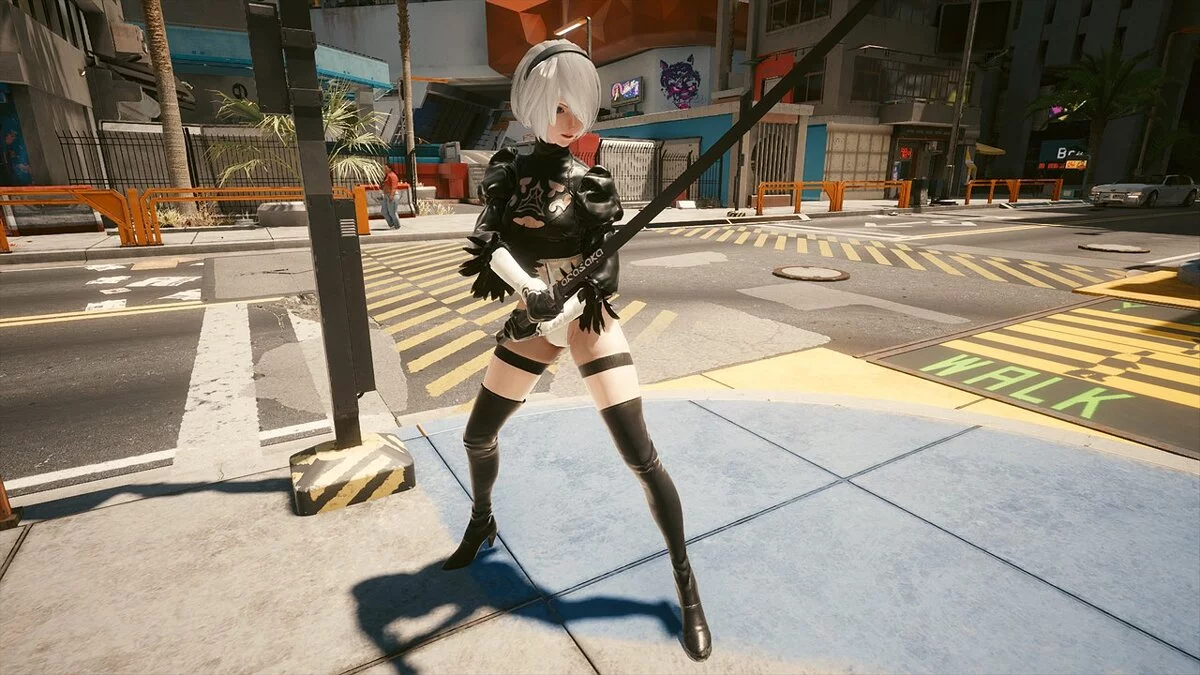 Cyberpunk 2077 — 2B из игры Nier: Automata