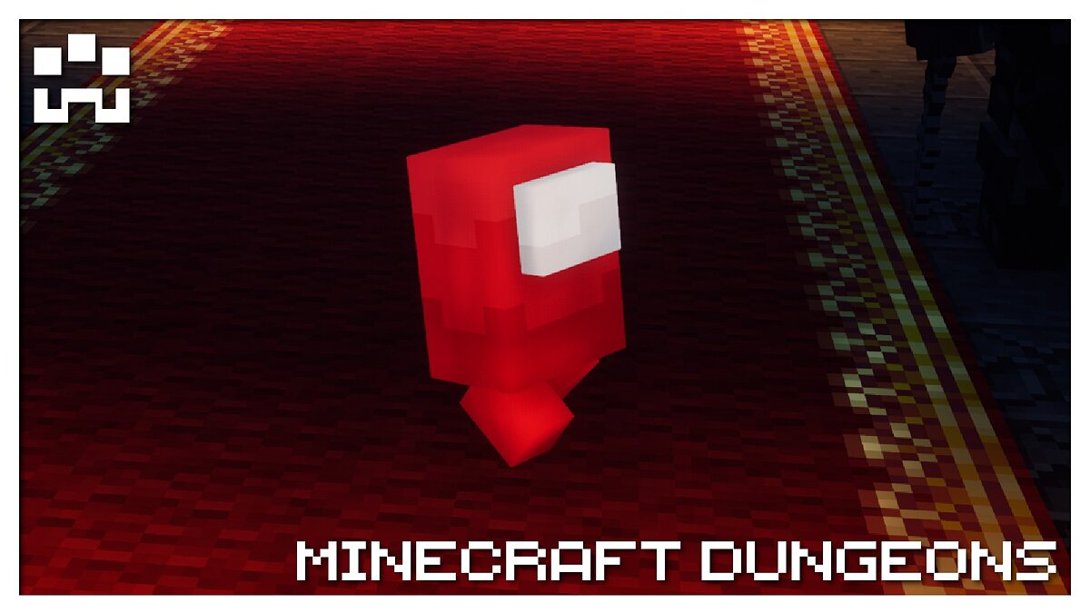 Minecraft Dungeons — Красный астронавт из игры Among Us