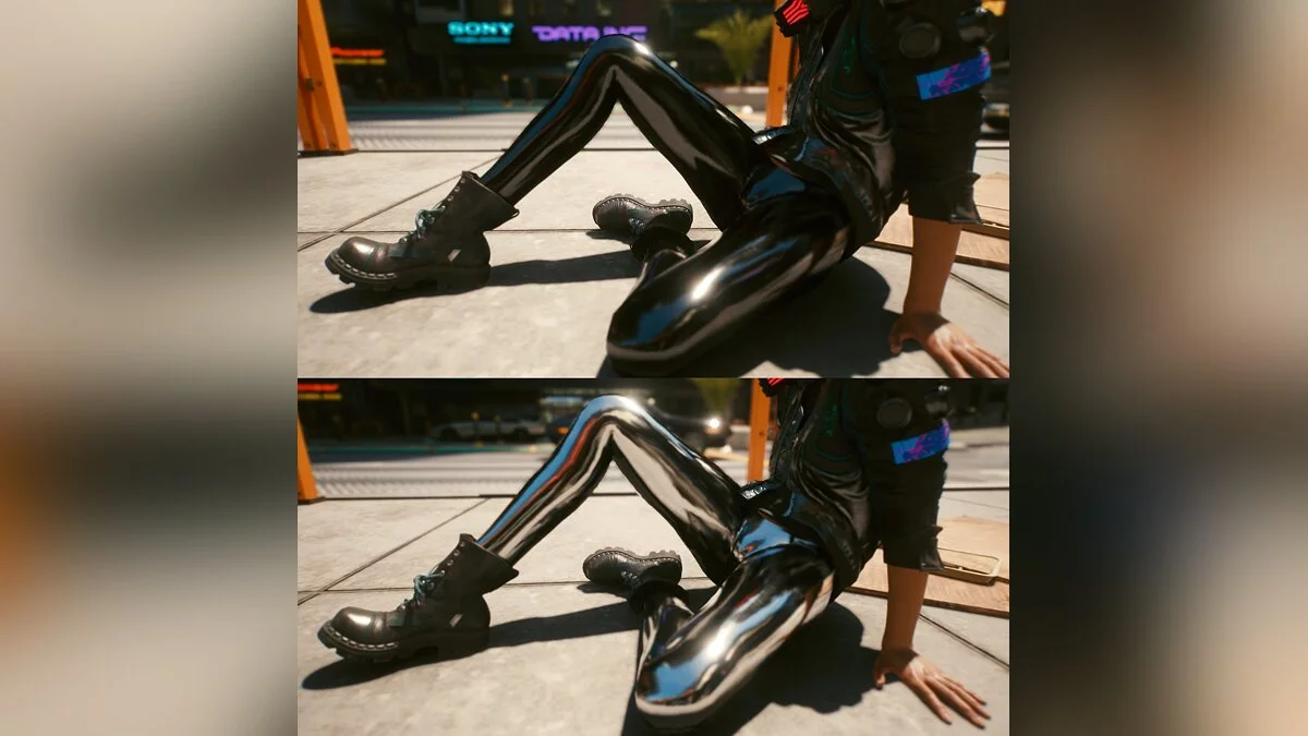 Cyberpunk 2077 — Леггинсы из черного латекса