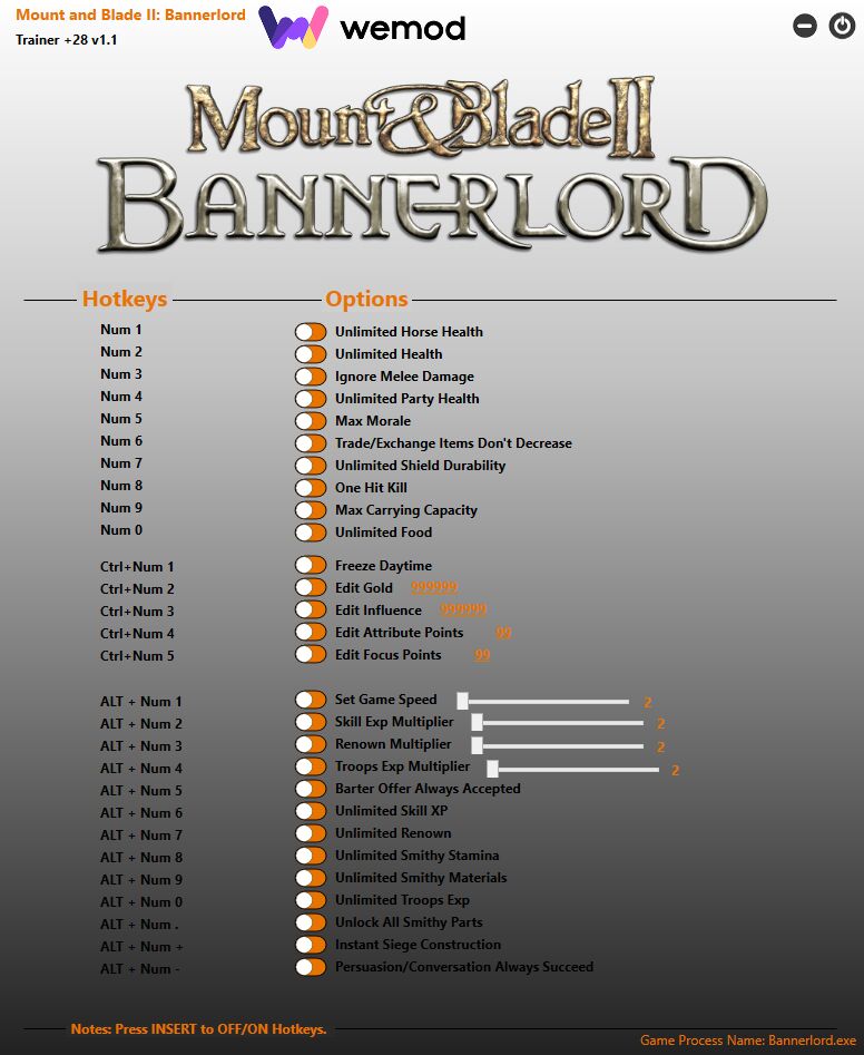 Читы на маунт баннерлорд 2. Трейнер для Bannerlord. Маунт блейд 2 читы. Коды на баннерлорд. Mount and Blade 2 чит коды.