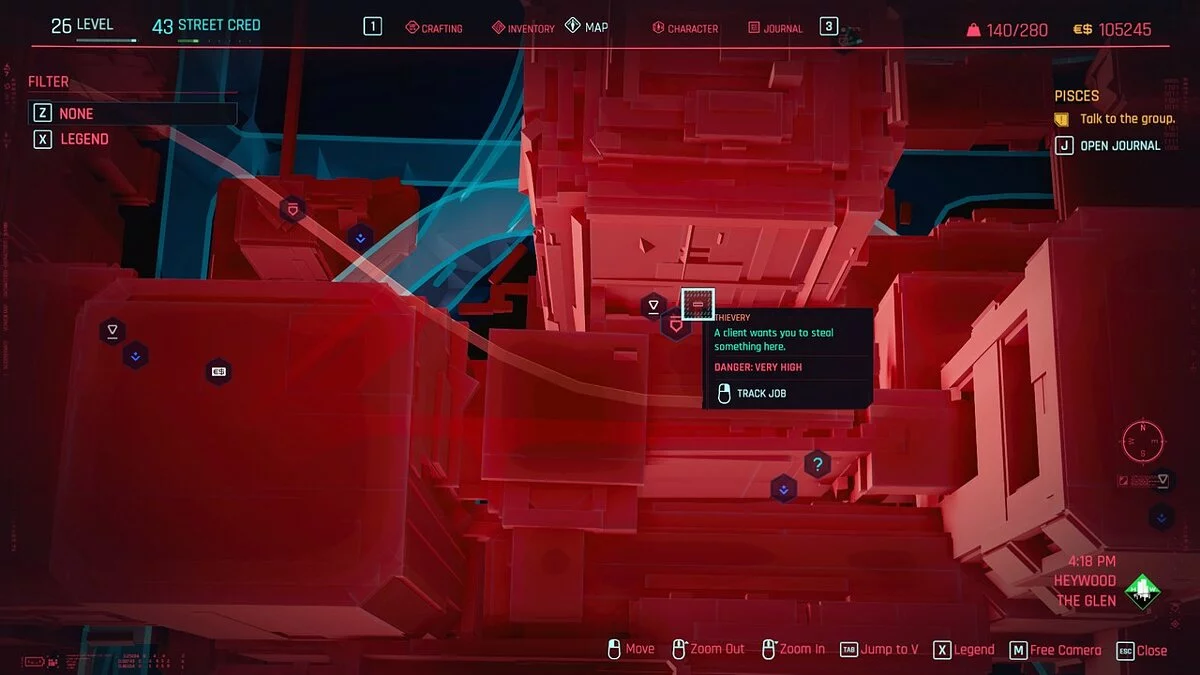 Cyberpunk 2077 — Значки на карте в стиле трейлера 2018 года