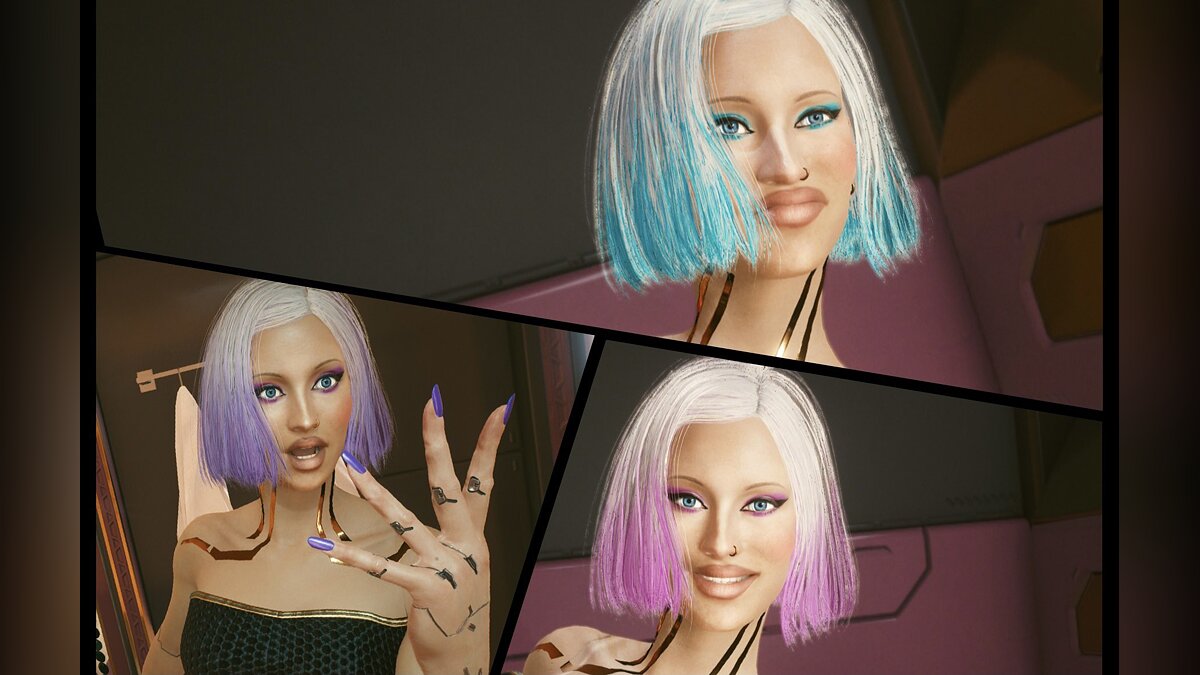 Cyberpunk 2077 — Цвета волос в стиле 90-х