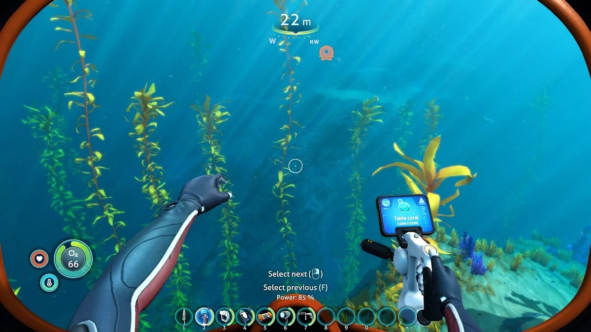 Subnautica: Below Zero — Расстояние до минералов