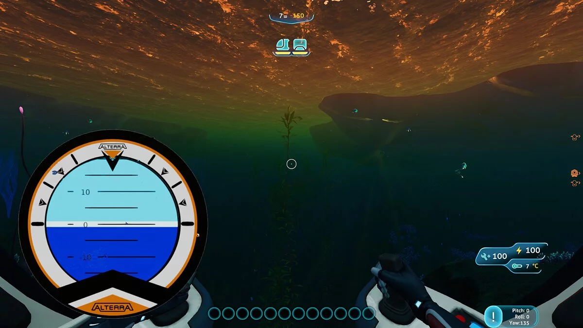 Subnautica: Below Zero — Индикатор наклона