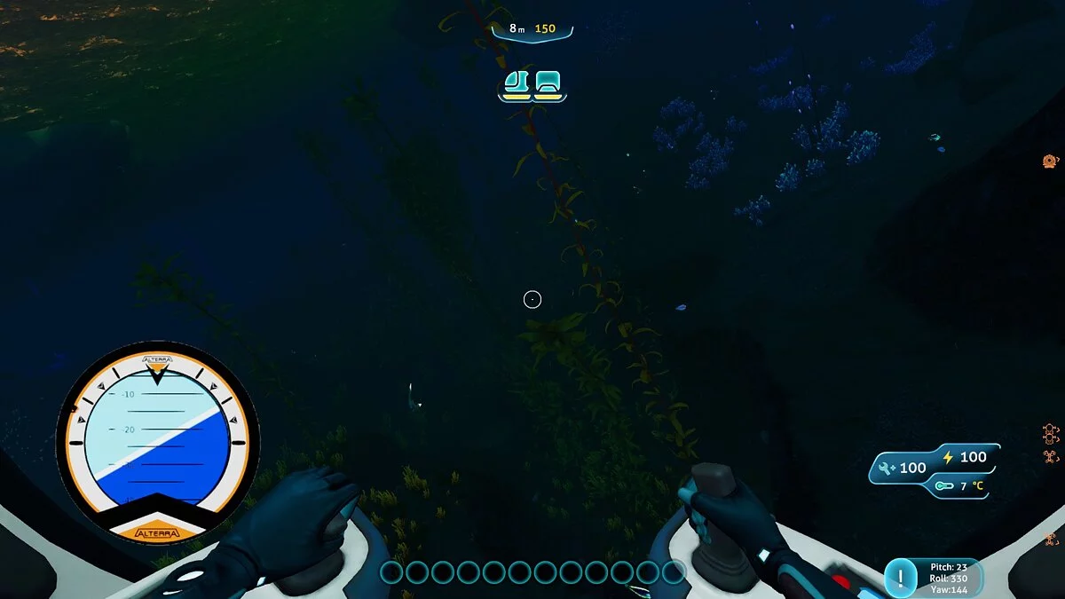 Subnautica: Below Zero — Индикатор наклона