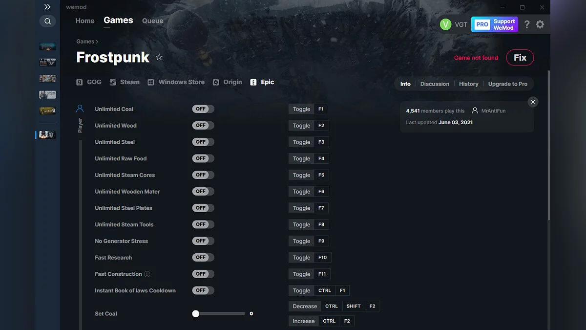 Frostpunk — Трейнер (+20) от 03.06.2021 [WeMod]