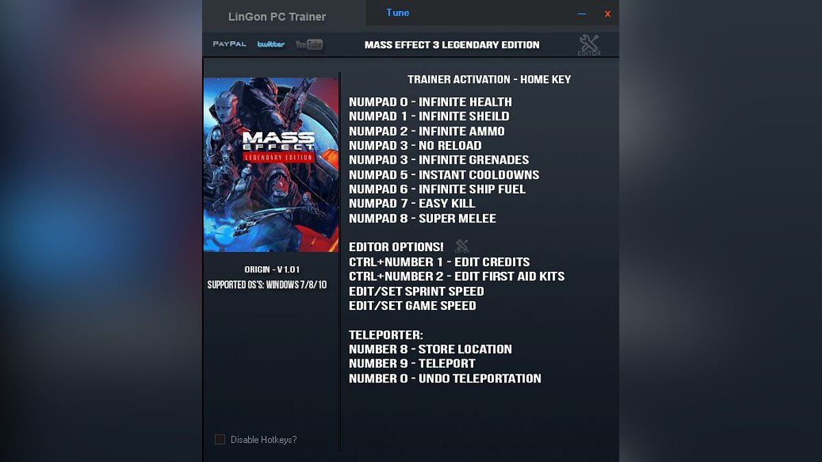 Mass Effect Legendary Edition — Трейнер (+14) [1.0.0.1: Origin]