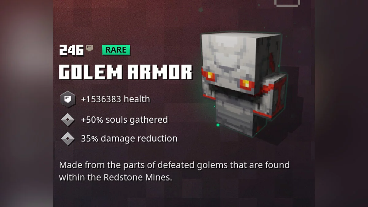 Minecraft Dungeons — Доспехи голема