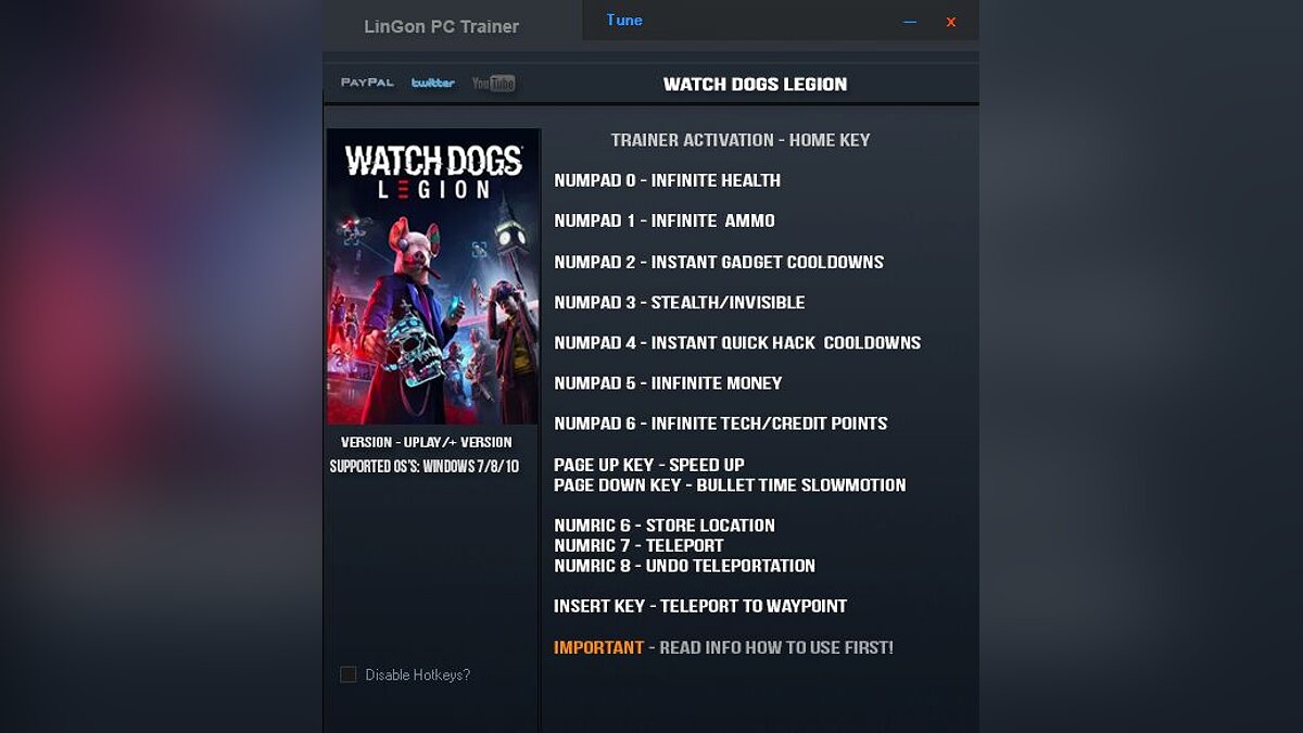Watch Dogs Legion — Трейнер (+13) [UPD:05.06.2021]