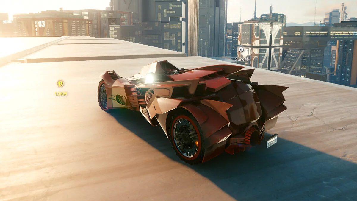 Cyberpunk 2077 — Бэтмобиль из игры Batman: Arkham Knight