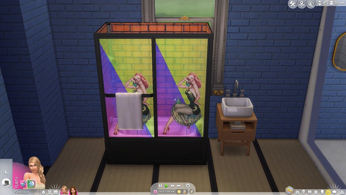 The Sims 4 — Душ в стиле пин-ап