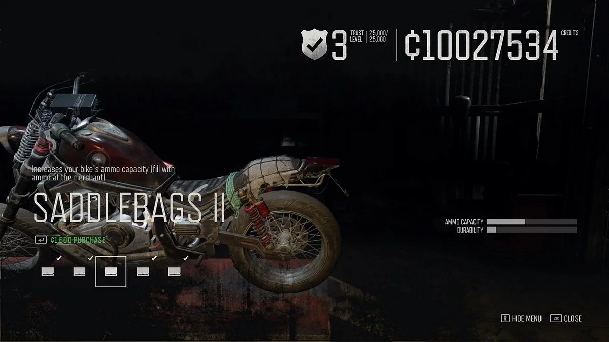 Days Gone — Невидимые седельные сумки