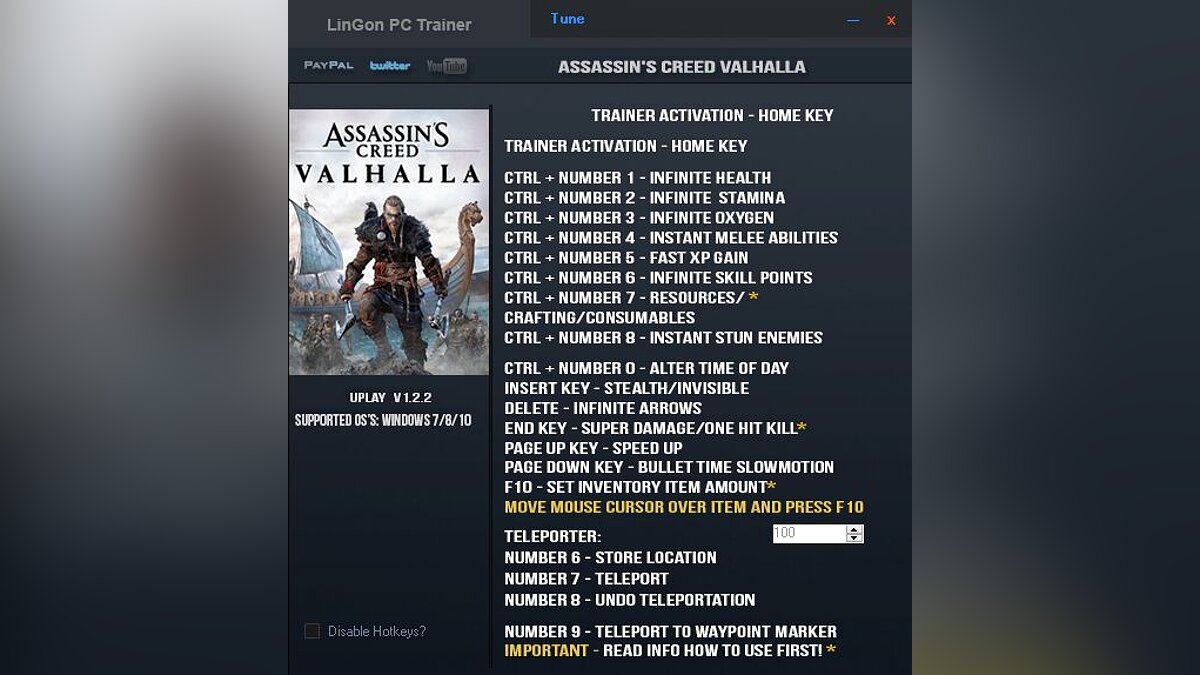 Assassin&#039;s Creed Valhalla — Трейнер (+19) [1.2.2 - UPLAY]