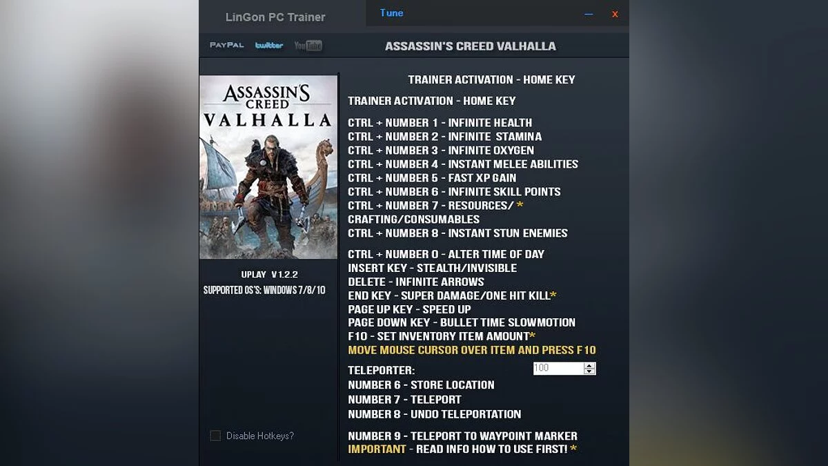 Assassin&#039;s Creed Valhalla — Трейнер (+19) [1.2.2 - UPLAY]