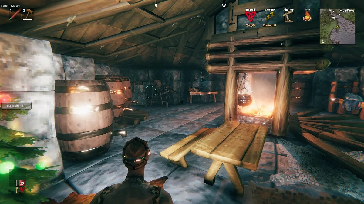 Valheim — Загзагообразная база