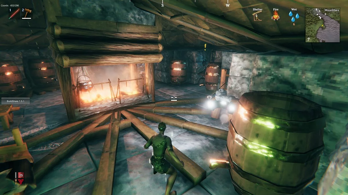 Valheim — Загзагообразная база