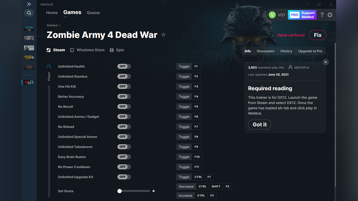 Zombie Army 4: Dead War — Трейнер (+13) от 25.06.2021 [WeMod]
