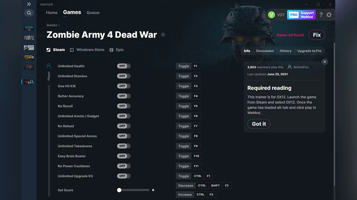 Zombie Army 4: Dead War — Трейнер (+13) от 25.06.2021 [WeMod]