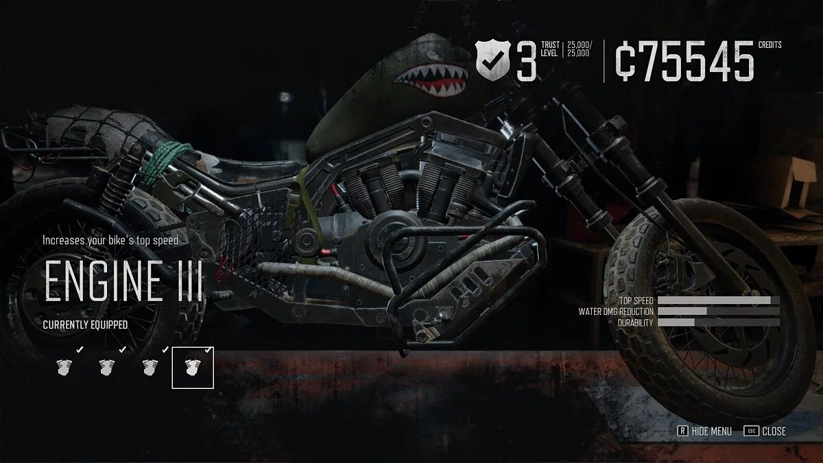 Days Gone — Все детали мотоцикла одинаковые