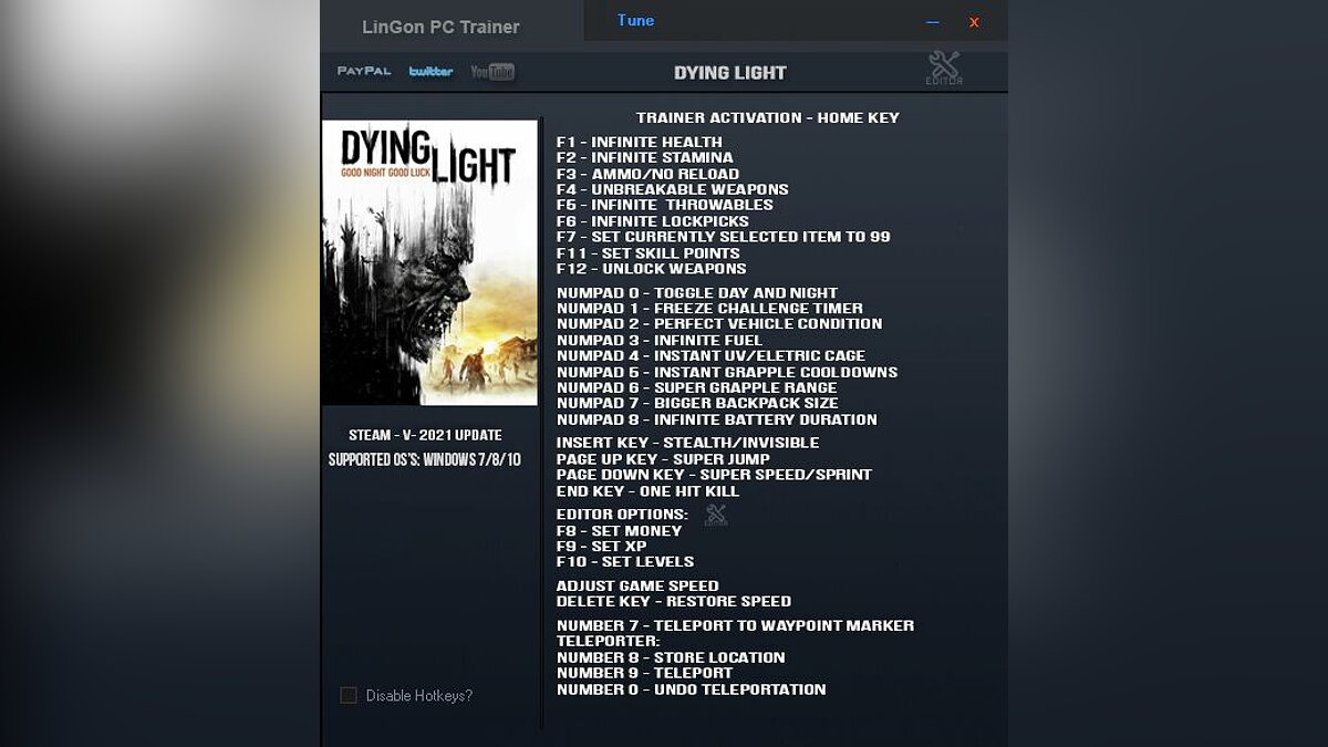 Dying Light: The Following — Трейнер (+34/+35) [UPD: 28.06.2021 - 1.15.0]