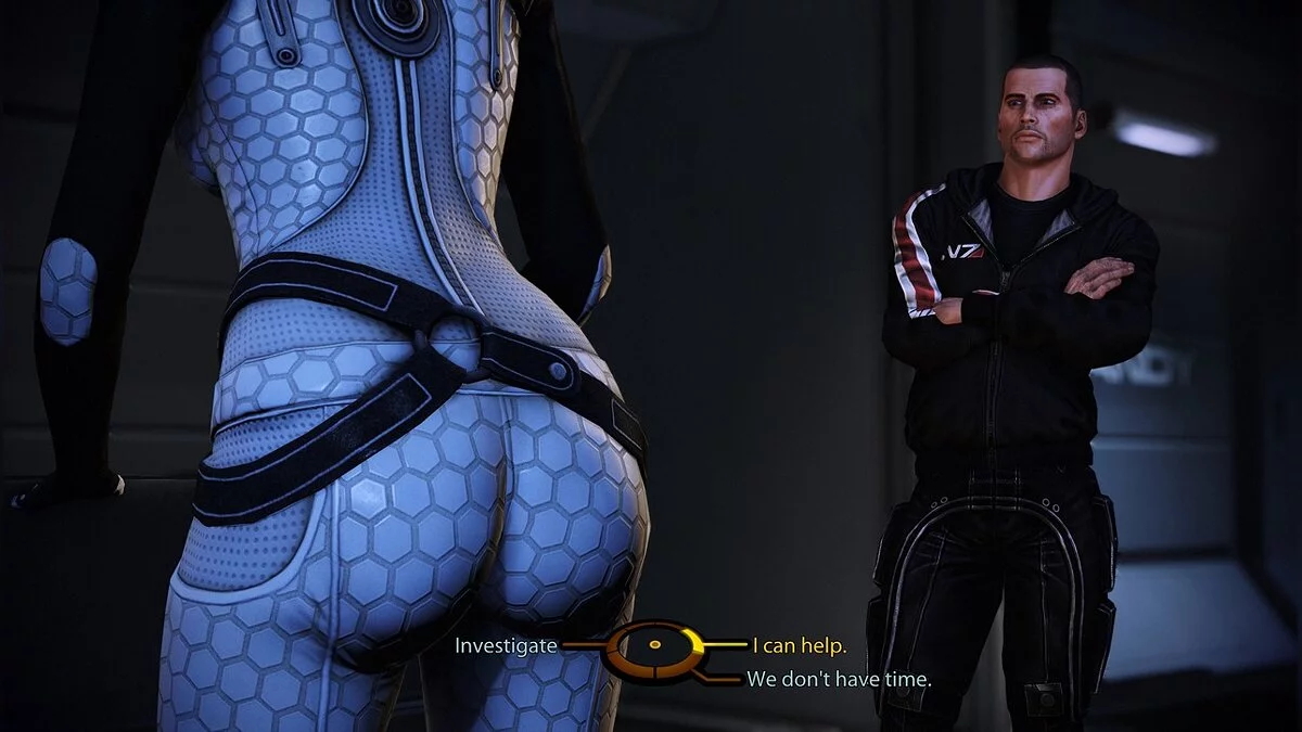 Mass Effect Legendary Edition — Правильный вид камеры с попой Миранды